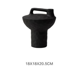 Black Frosted Flower Vessel (7)