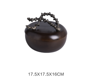 Black Ceramic Flower Vessel (3)