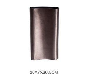 Black flat round flower vessel (4)