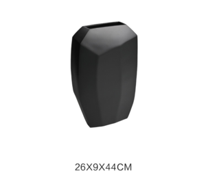 Black Metal Irregular Flower Vessel