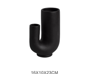 Black Frosted Flower Vessel (5)