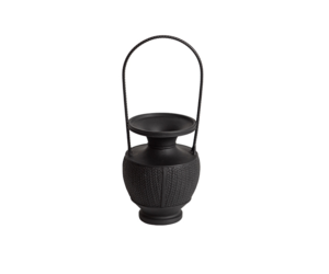 Black Frosted Flower Vessel (6)