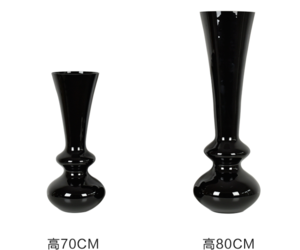 Black Ceramic Flower Vessel (2)